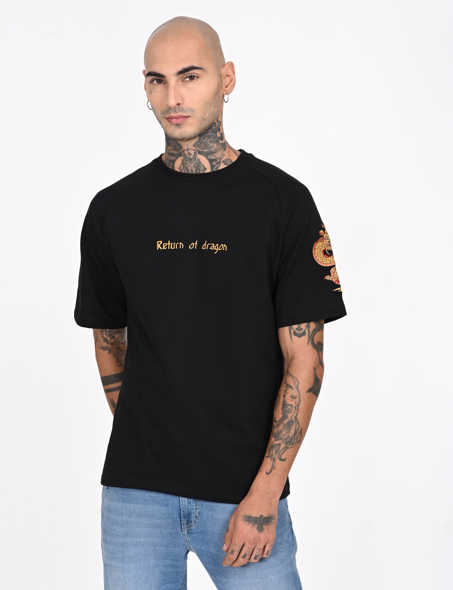 Dragon black over sized T-shirt