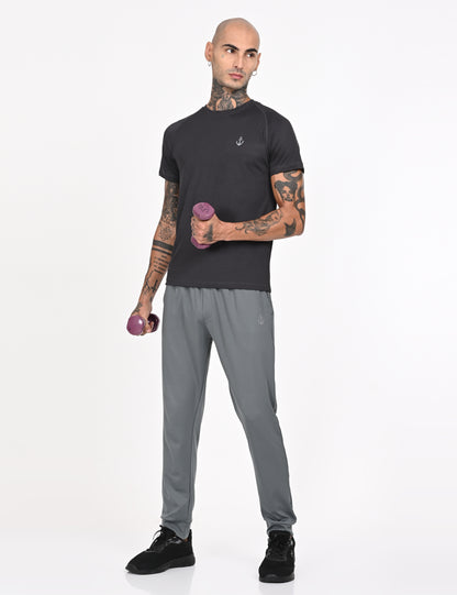 Dark Grey Active Wear Crew Neck T-shirt