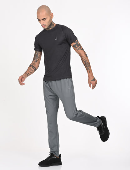 Dark Grey Active Wear Crew Neck T-shirt