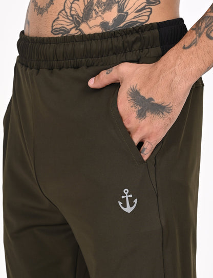 Olive Green Active Wear Track Pant