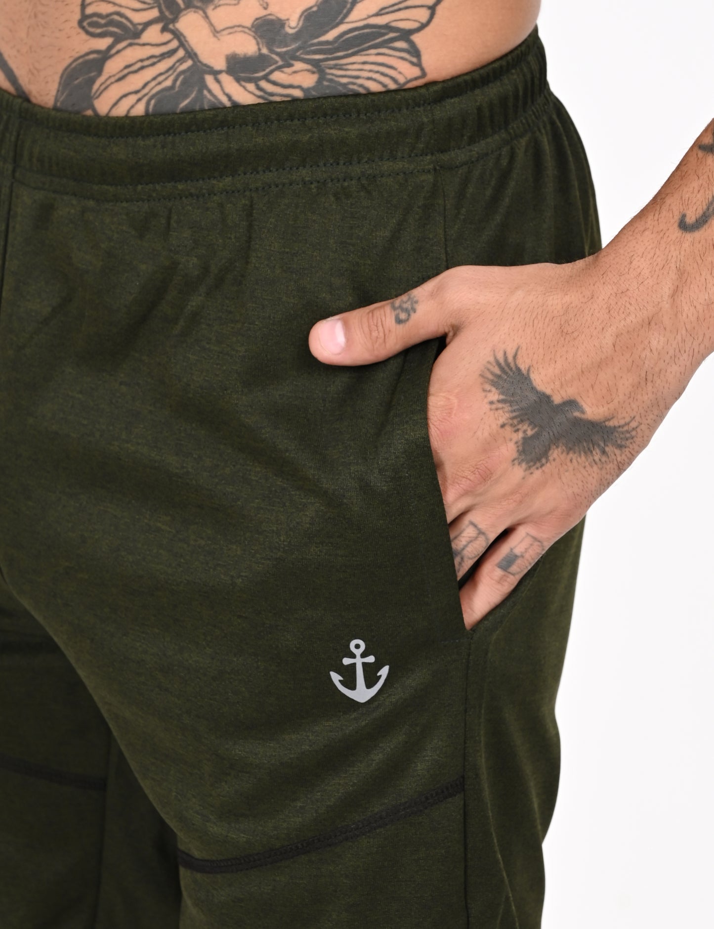 Olive Green Active Wear Shorts