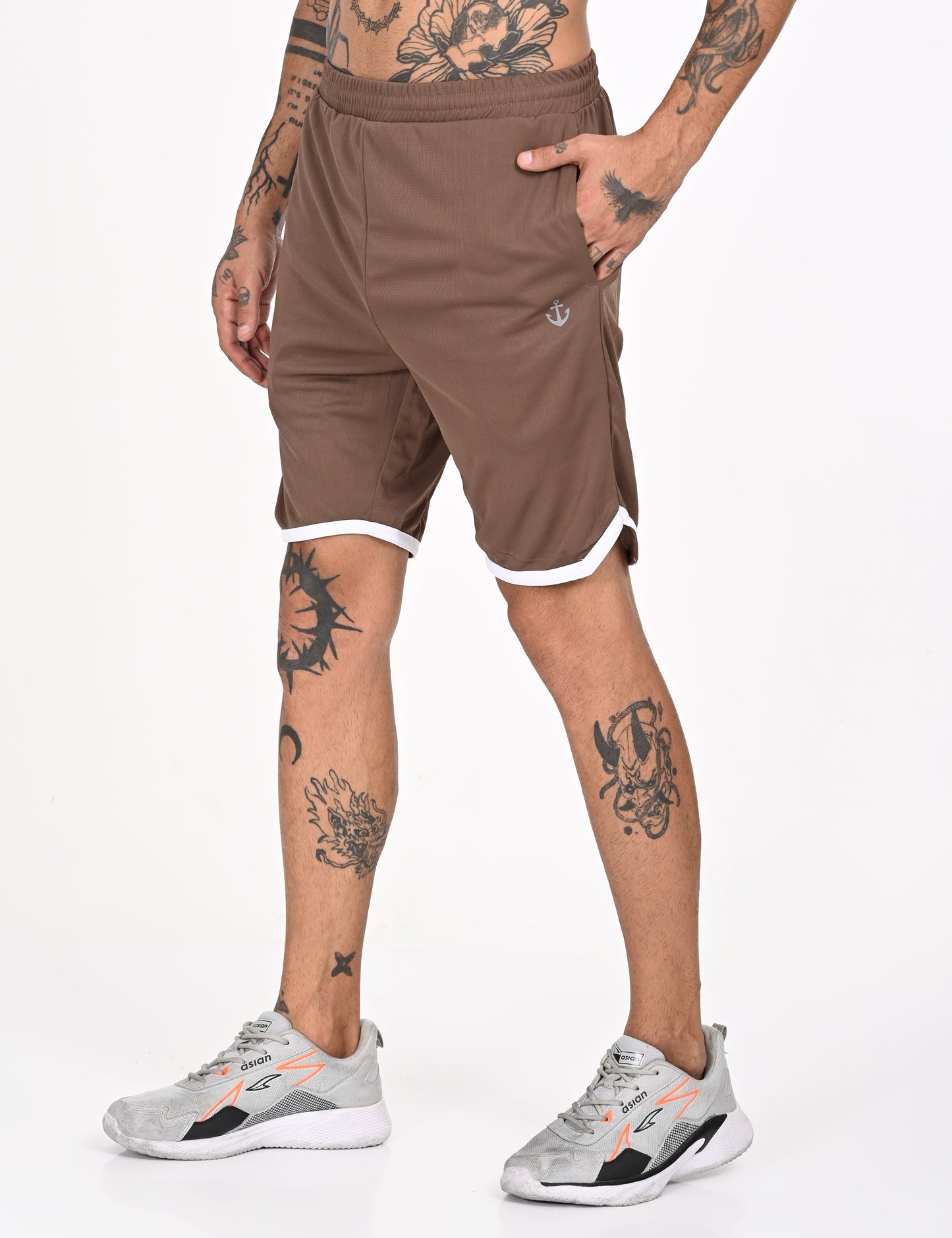 Brown Active Wear Shorts