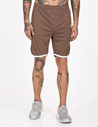 Brown Active Wear Shorts