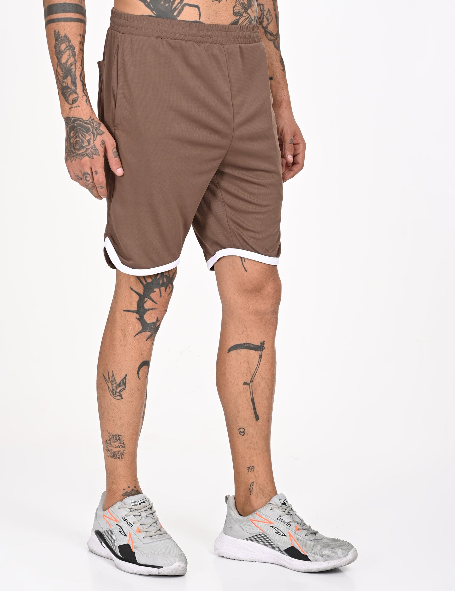 Brown Active Wear Shorts