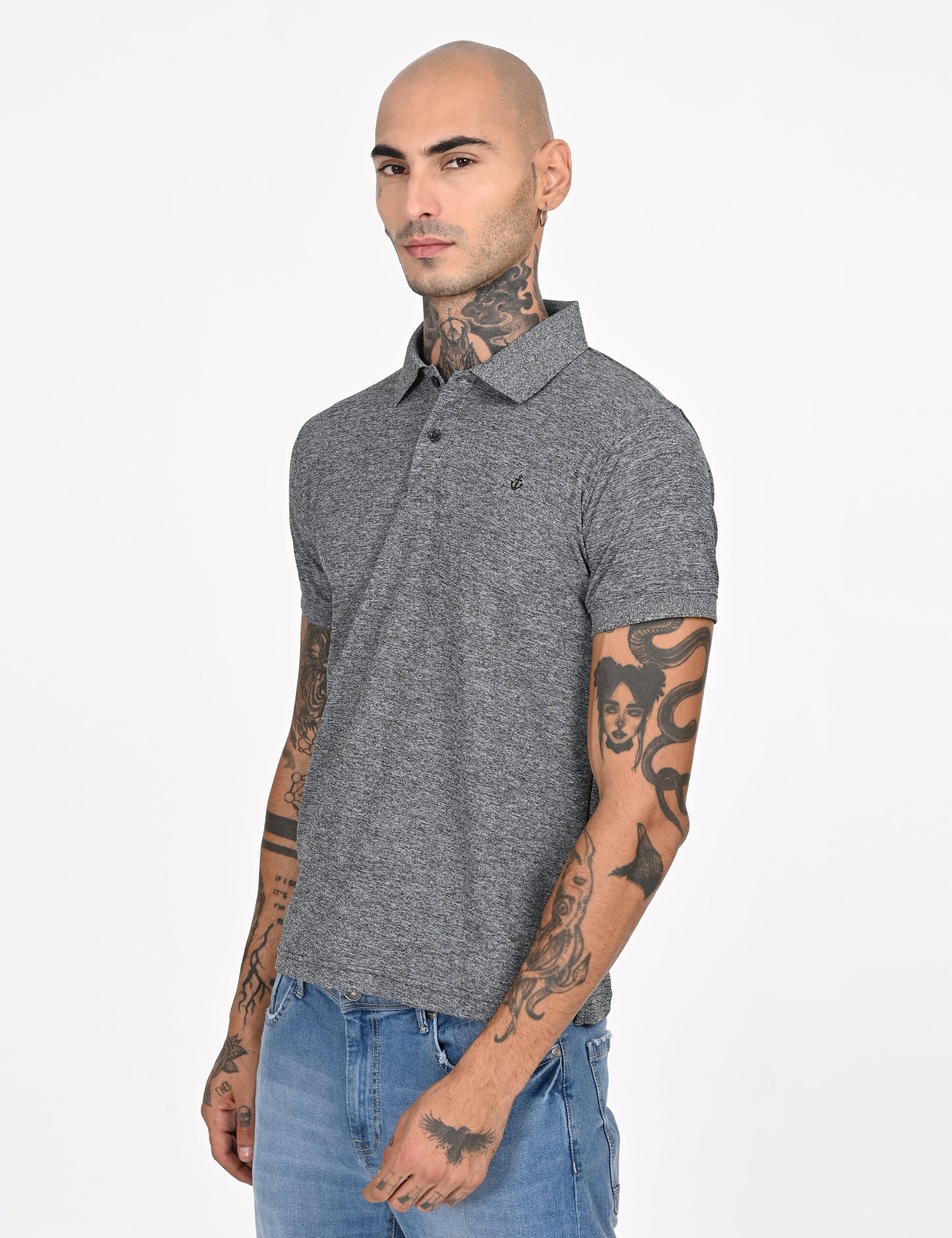 Dark Grey  Polo Active Wear T-shirts