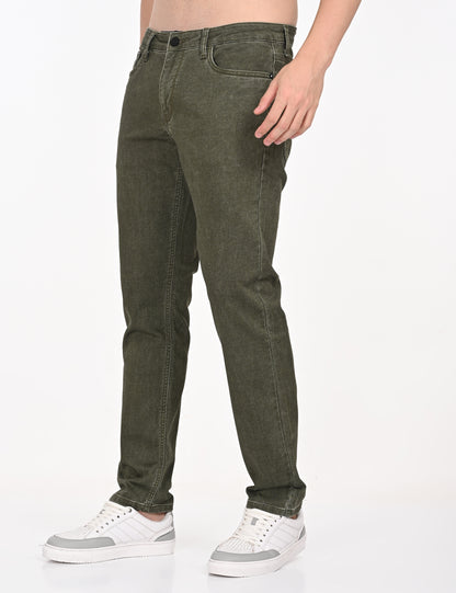 Olive Green Denim Pant