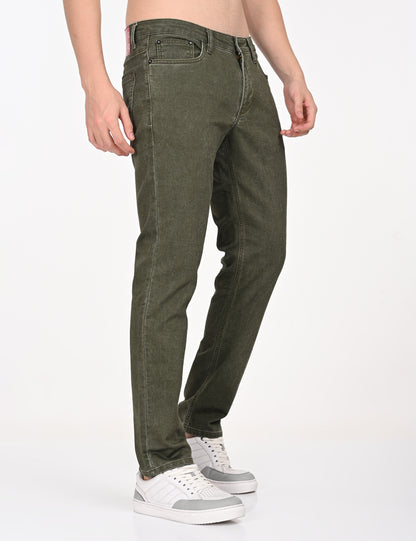 Olive Green Denim Pant