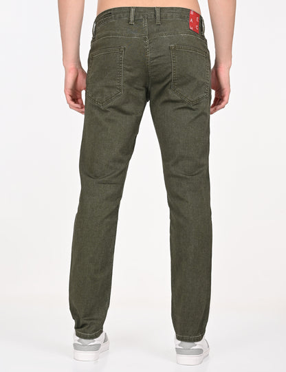 Olive Green Denim Pant