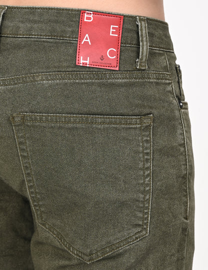 Olive Green Denim Pant