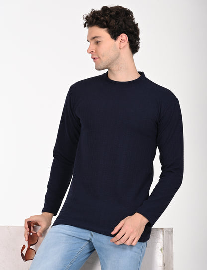 Imported Blue Full Sleeve Crew Neck T-shirt